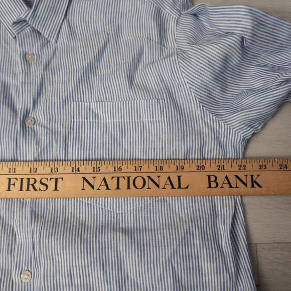 Men's Blue Striped Shirt - Picture 4 of 9